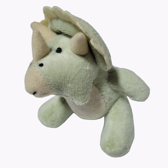 Wild Republic Triceratops 4 inch Plush Dinosaur Green Stuffed Animal Toy - Picture 1 of 5
